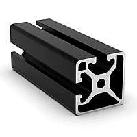 TSLOTS 1502-LS-Black 1.5" x 1.5" Bislot Adj Black Anodize .32" tslot Aluminum Framing Profile TSLOTS 1502-LS-Black 1.5" x 1.5" Bislot Adj Black Anodize .32" tslot Aluminum Framing Profile
