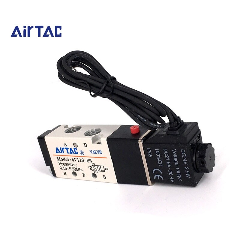 Airtac 4V100 5/2 Way Solenoid Valve - Part # 4V11006FIT