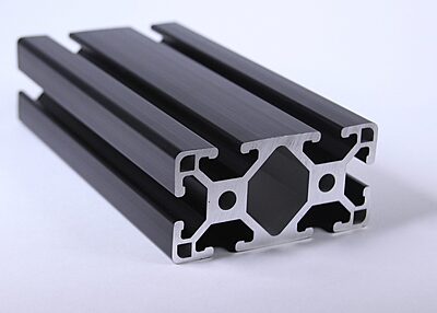 TSLOTS 40mm x 80mm Light Tslot Extrusion Black Anodize w/ 8mm tslot- Part # 650137