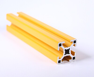 TSLOTS 30mm x 30mm Yellow Powder Coat 8mm tslot Aluminum Framing Profile